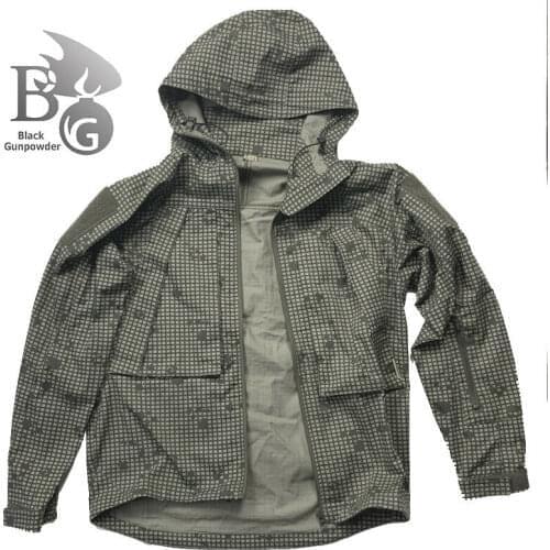 Nylon Cotton Mens Outdoor Tactical Zip Jacket Tops Coat Desert Night Camouflage