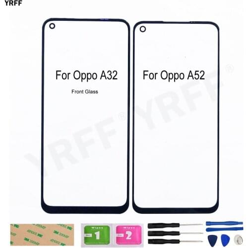 New Front Glass Panel For Oppo A32 A52 (No Touch Screen) Outer Glass Cover PDVM00 CPH2061 CPH2069 PADM00 PDAM10 Assembly Parts