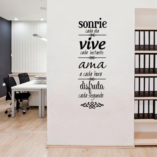 Newest Spanish house rules Wall Sticker NORMAS DE CASA Vinilos Decorativos Home Decoration