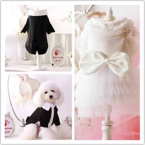 Pet clothing Dog Puppy Pet Dog Costume Wedding Suit Tuxedo Funny Chihuahua Dog Costume Halloween Dog Costume