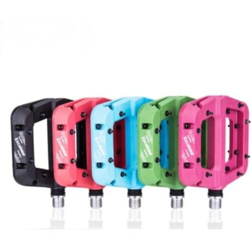 MTB Bike Pedal Nylon 2 Bearing Composite 9/16 Mountain Bike Pedals High-Strength Non-Slip Bicycle Pedals Surface for Road BMX MT