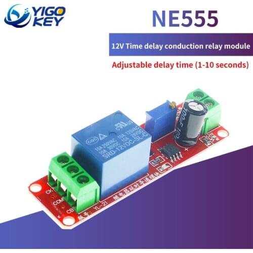 NE555 Timer Switch Adjustable Module Time delay relay Module DC 5V / 12V Delay relay shield