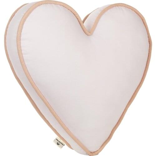 Ria White Heart Decorative Pillow