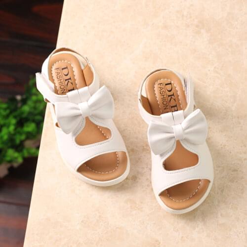 Girls Sandals Summer Shoes 2017 Summer New Arrival Bow HollowSandals Children Solid Fashion Shoes Kids