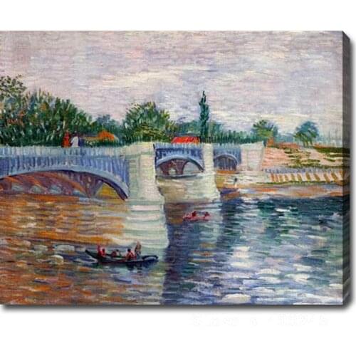 Modern art The Seine with the Pont de la Grande Jatte by Vincent Van Gogh reproduction paintings Hand painted High quality
