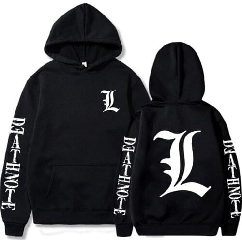 The Death Note Anime Hoodie Women Vintage Pullover Oversized Sweatshirts Harajuku Hip Hop Streetwear Unisex Death Note Hoodies