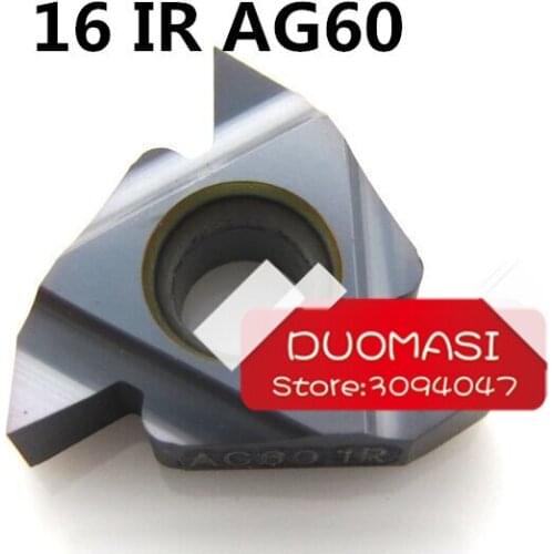16IR AG60 Carbide Threading Inserts 60 degree Internal Threading Insert Indexable Lathe Inserts for Threaded Cutter Lathe Tool