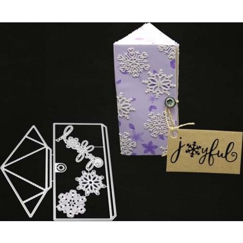 YINISE Metal Cutting Dies For Scrapbooking Stencils Snowflake Box Scrapbook CUT DIY Paper Card Decoration Embossing Die Cuts