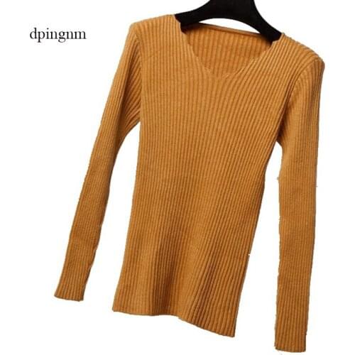 2019 spring sweater womens knitted pullover thin cashmere sweater female v-neck short-sleeve wool jumpers