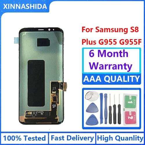 For Samsung Galaxy S8 Plus G955f G950 G950F G955 Lcd with Frame display touch screen Digitizer