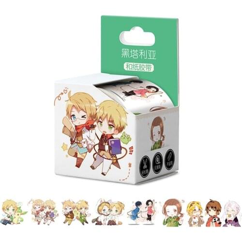 10 boxes Anime Axis Powers Hetalia Tape TOY APH Washi Tape Paper Hand account sticker 40mm x 5m