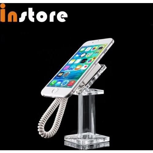 10 Pcs Acrylic Cell Phone Anti-Theft Pull Box Rack Mobile Phone Display Holder Anti-Theft Chain Mobile Phone Security Stand