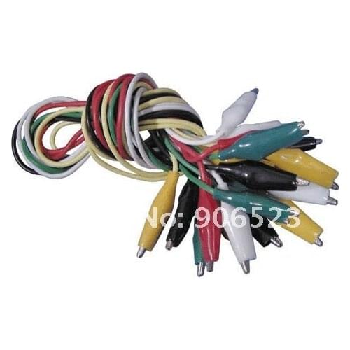 10pcs Alligator Clips with Wire 10 wires 42cm length