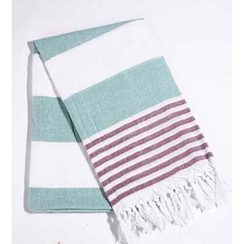 100% Cotton Turkish Towel Beach Tassel Shawl Women Tippet Scarf Cape 100x180cm
