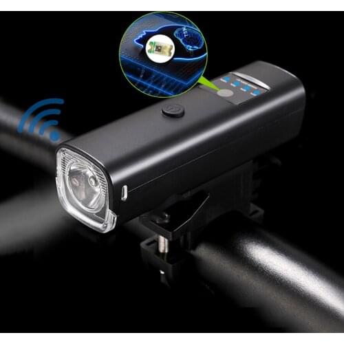 2000mAh Smart Induction Bicycle Front Light Set USB Rechargeable Rear Light Horn LED Headlight Cycling FlashLight Bike Accessory