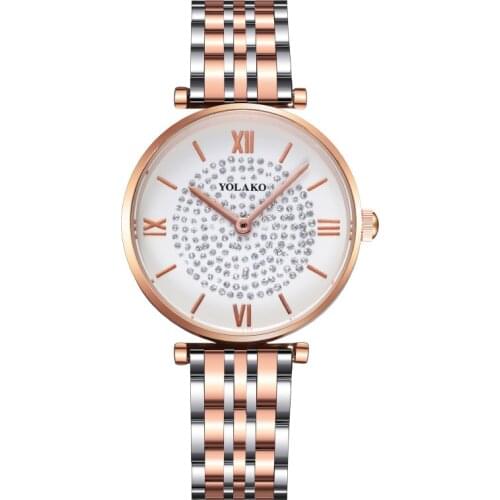 2021 New fashion Sparking stars Stainless steel women wrist watch Quartz watches Top Brands Relogio Feminino zegarek damski