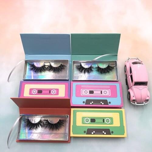 25mm Mink Lashes Packaging Empty 6 Colors with Clear Tray Hard Magnetic Box for Makeup Lashes