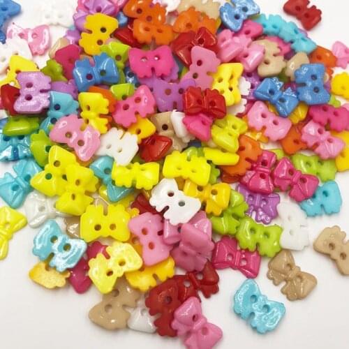 50 pcs mix colors cute butterfly sewing buttons Baby/Kids Sweing buttons PT79
