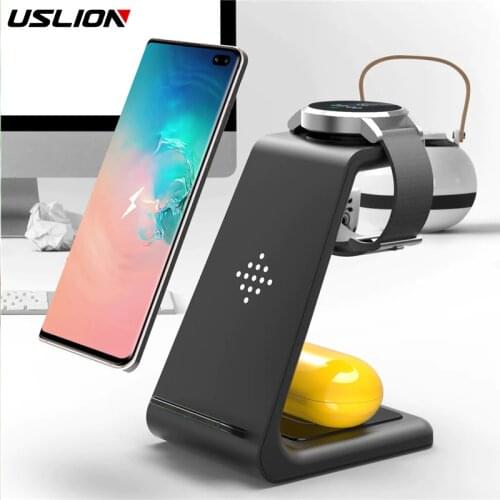 3 in 1 10W wireless charger fast charging Stand Holder for Samsung S7 Edge/S8/S9/S10/S10 Plus for Samsung Watch For Galaxy Buds