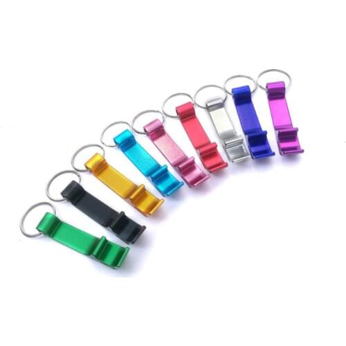 Portable Beer Bottle Opener Keyrings Keychains Metal Key Fob Beer Beverage Openers Kitchen Tools LX6859
