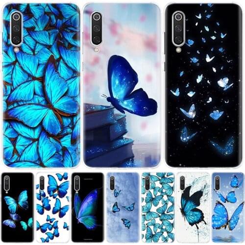 Blue Butterfly Wing Phone Case for Xiaomi Redmi Note 10 9S 9 8T 9 8 7 7A 8A 9A 9C 6A 6 S2 K20 S30 Pro Fashion Cover Capa