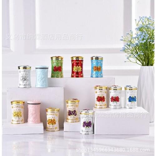 European toothpick barrel box household toothpick jar Nordic luxury toothpick barrel restaurant KTV supplies decoration