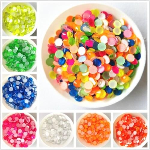 All Size Noctilucent Neon Rhinestones Flatback Glass Non Hot Fix Rhinestone Fluorescence Glitter Stone Nail Art Decorations