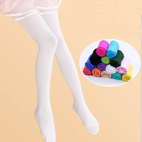 Candy Color Kids Pantyhose tights Ballet Dance Tights for Girls Stocking kids Velvet Solid White Pantyhose Girls Tights