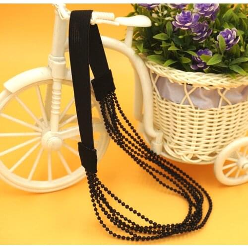 Boho Simulated-Pearl Beaded Multilayer Chain Non-slip Head Dress Headband Headpiece Bridal Wedding Hairstyle Hair Accessories