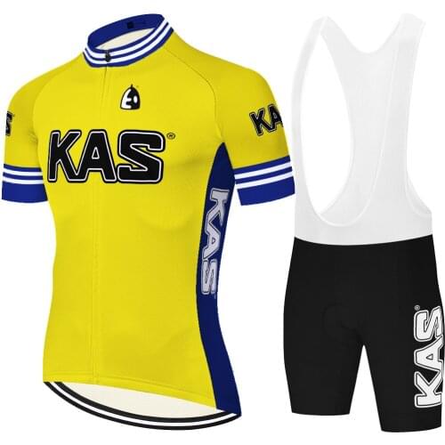 Kas Retro Cycling Tenue Cyclisme Homme Bermuda Jersey Completino Verano Ropa Fietskleding Heren Maillot Ciclismo Hombre