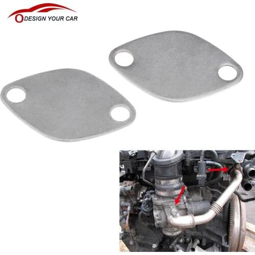KKmoon Pair of EGR Valve Blanking Block Plates Kit for RENAULT ESPACE LAGUNA MASTER TRAFIC VAUXHALL MOVANO 2.2 2.5 dCi