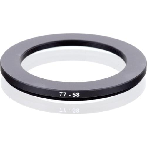 RISE(UK) 77mm-58mm 77-58mm 77 to 58 Step down Ring Filter Adapter black