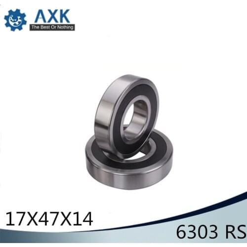 6303RS Bearing ABEC-3 (2 PCS) 17*47*14 mm Deep Groove 6303-2RS Ball Bearings 6303RZ 180303 RZ RS 6303 2RS EMQ Quality