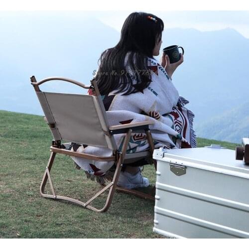 Portable Outdoor Folding Chair Sketch Fishing Director Camping Chair Ultra Light Canvas Aluminum Kermit Stool