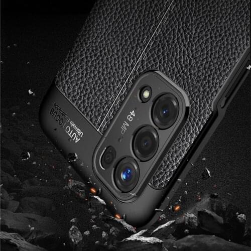 For OPPO A74 5G Case For OPPO A74 A94 5G Cover Shockproof TPU Soft Leather Style Phone Coque Fundas Bumper For OPPO A74 5G Shell