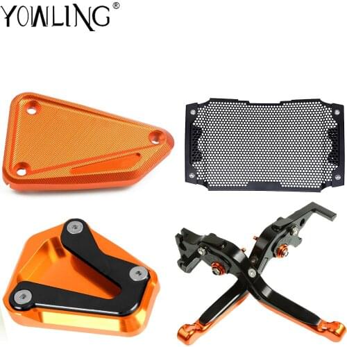 For 790 2018 2019 Motorcycle Brake Clutch Levers Engine Oil Cover Cap grips ends Radiator Guard Cover790 2018 2019