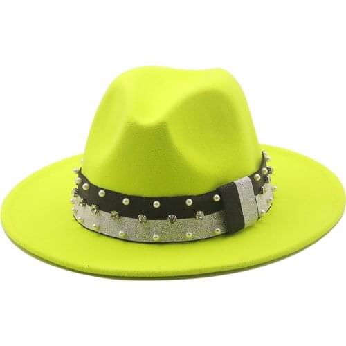 Fedora hat women men ribbon band belt wide brim classic beige white felted hat british elegant fascinator men winter womens hat