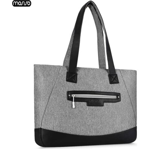 MOSISO PU Leather Laptop Bags for women 15.6 17.3 inch Waterproof Notebook Shoulder Bag for Macbook Dell HP 15 17 inch Handbag