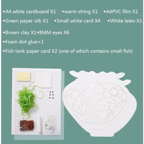 T5EC 1Pcs Educational Handmade DIY World Craft Toys, Fish Insect Drawing Coloring Craft Kit for Kids Toddler