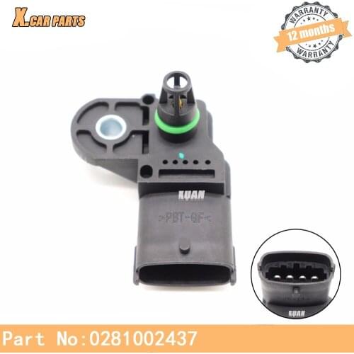 Intake Air Turbo Manifold Pressure MAP Sensor 0281002437 For Fiat Ducato Idea Vauxhall Vectra Signum Zafira Corsa Astra Fronter