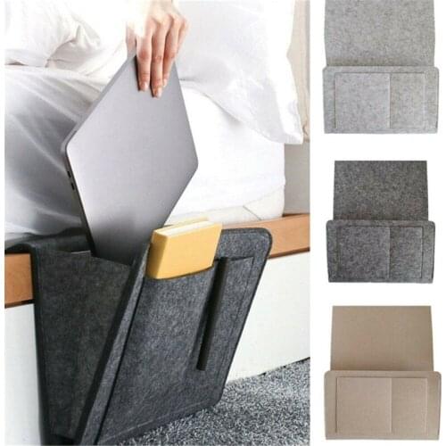 1 Pcs Felt Bedside Sofa Storage Bag Remote Book Mobile Phone Hanging Sundries Organizer Dormitory Storage Bag