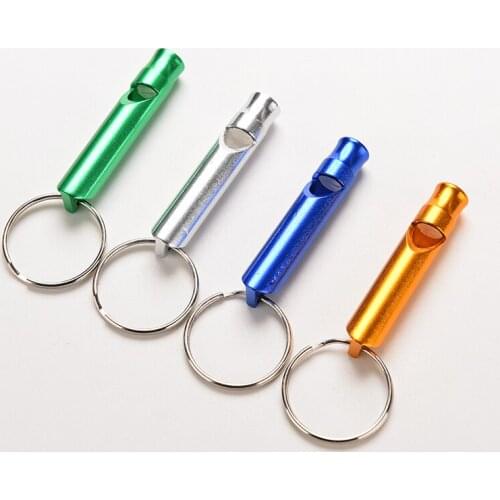 1PC Whistles Training Whistle Multifunctional Aluminum Emergency Survival Whistle Keychain for Camping Hiking Outdoor Sport