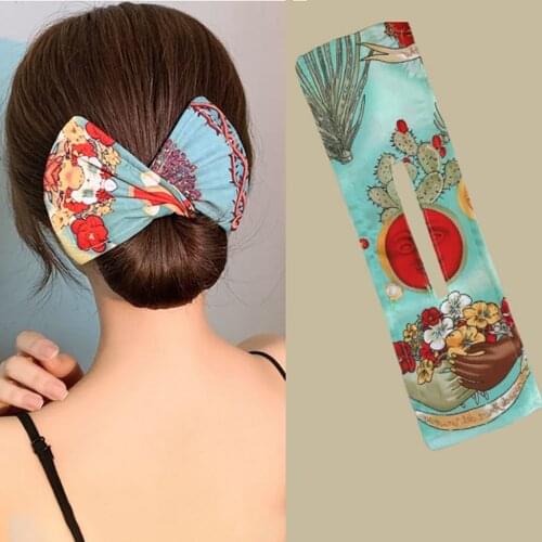 1PC Deft Bun Women Hair Styling Headband Hair Twist French Stylish Hair Bun Vintage Party Hair Styling Buns For Women