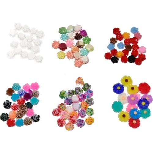 100Pcs Nail Rhinestones Nails Jewelry Crystal Nails Stone Resin Flowers Nail Crystals 3D Nail Art Decoration Accessories DIY L#1