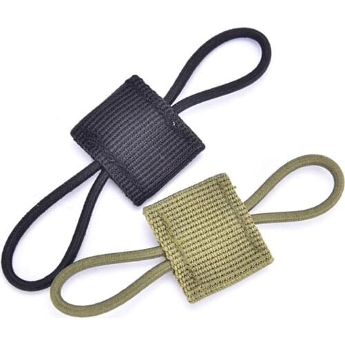 2pcs/set 4 colors Tactical Elastic Ribbon Buckle Binding Retainer For PTT Antenna Stick Pipe