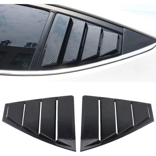 For Hyundai Avante Elantra Sedan 2016-2019 Accessories ABS Rear Window Louvers Shutters Blinds Cover Trim 2pcs Car Styling