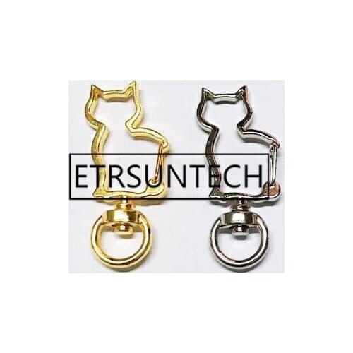 500pcs Creative Animal Keychain Cat Dolphin Shark Shape Metal Keyring Gold Silver Kids Birthday Party Favor Gift