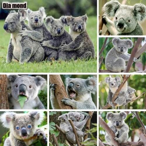 5D DIY Diamond Painting Koala Rhinestone Art Picture Full Square Diamond Embroidery Animal Mosaic Cross Stitch Home Decoration