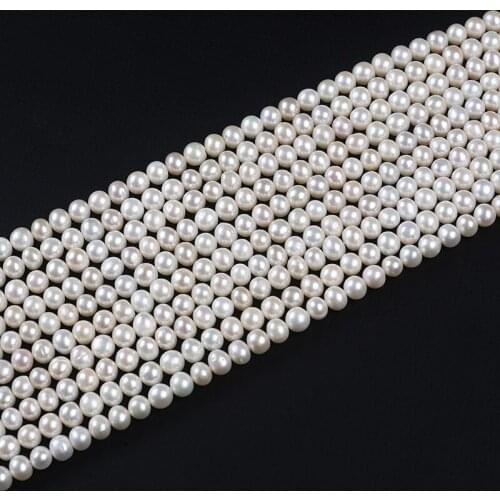 Cheap 7-8mm White Potato Shape Natural Freshwater Pearl Strand