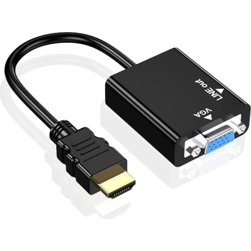 Macho Para FEMEA HDMI-COMPATIVEL COM VGA Digital Analogico Video Audio Cabo 1080P 720P 480P Para PS4 PC HDTV Display Projetor